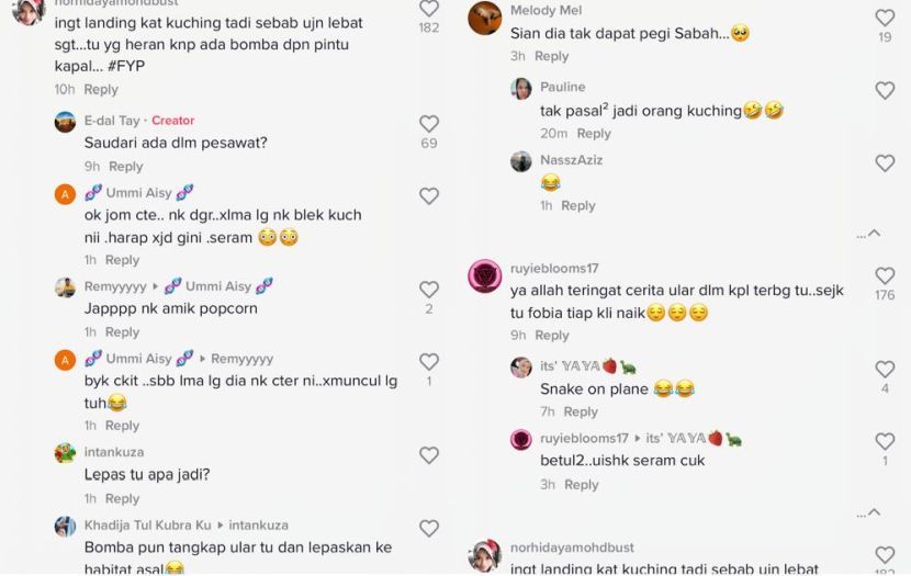Ada juga penumpang pesawat yang baru mengetahui punca pesawat dihentikan secara tiba-tiba selepas melihat video tular.