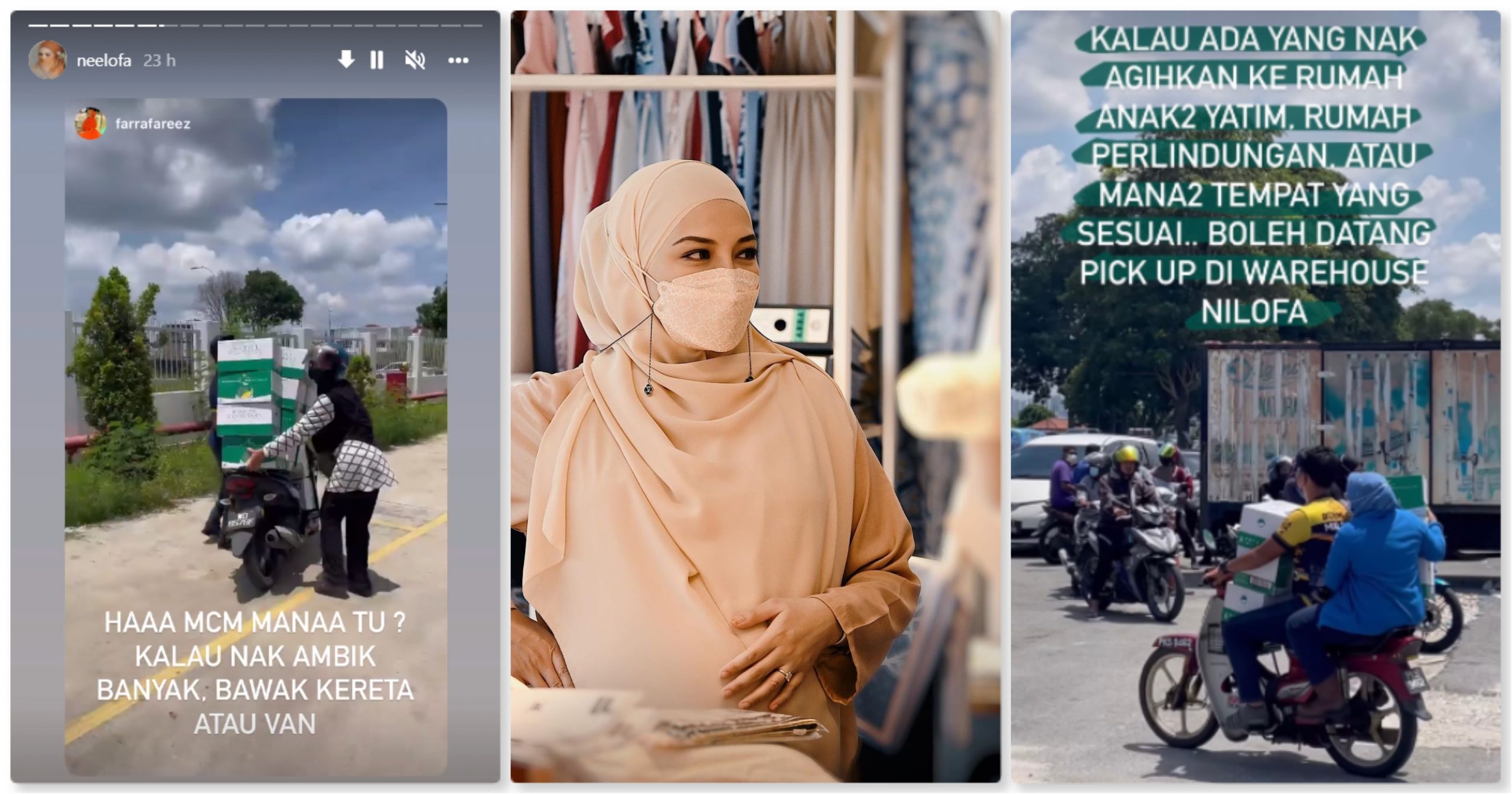 Neelofa Kongsi Rezeki, Bagi Susu Durian Percuma Dekat Orang Ramai – ‘Takda Limit Boleh Ambik Berapa Karton Pun’_6221b603a2cce.jpeg
