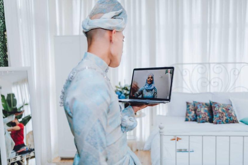 pengantin laptop pelamin 3