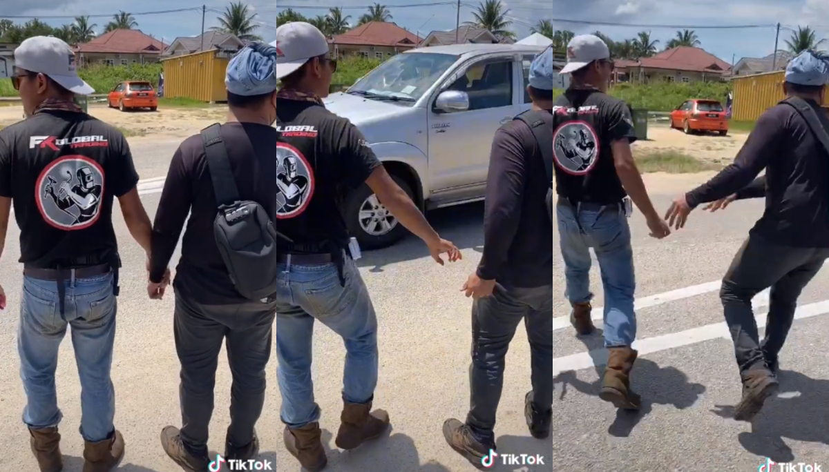 Dah Terbiasa Pimpin Anak, Lelaki Pegang Tangan Rakan Buat Ramai Tergelak_6247d94940756.jpeg