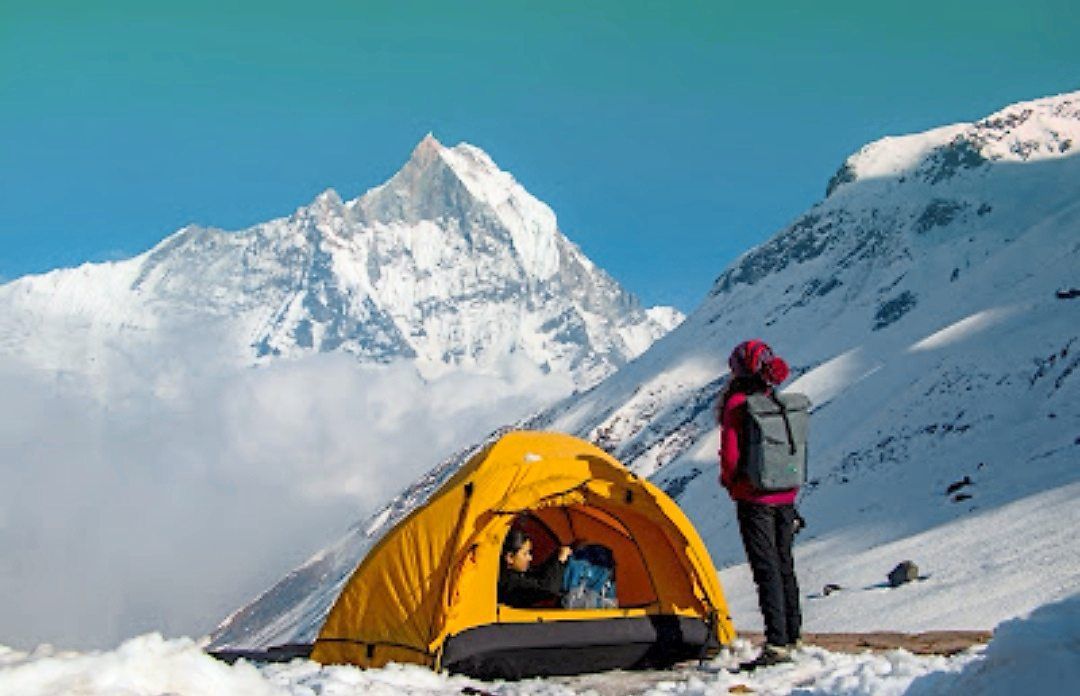 It was a dream come true for Kalirra (right) when she managed to reach Annapurna Base Camp in the Himalayas. — UNAR