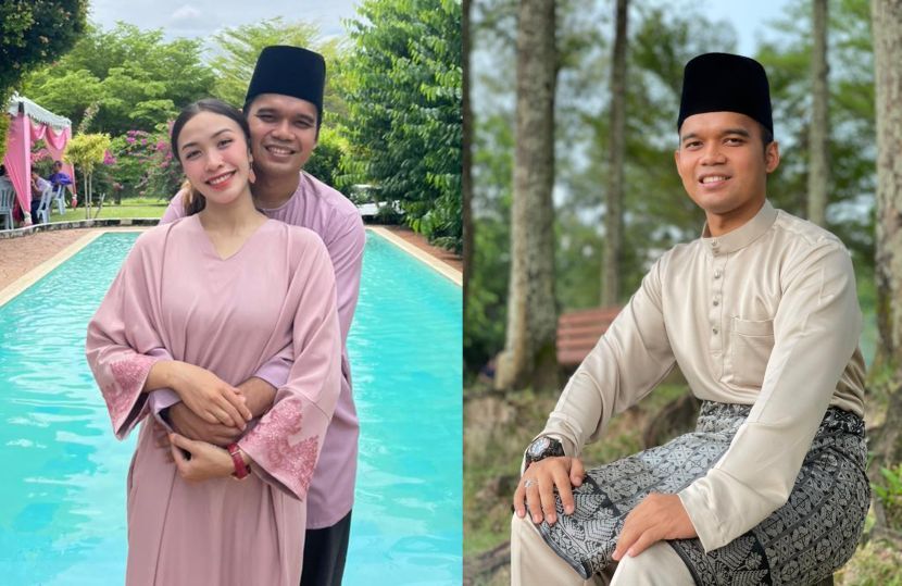 Azammudin bersama isterinya.