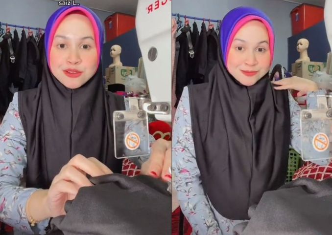 Tempahan tudung diambil sempena raya tahun ini
